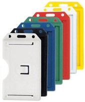 Brady People Id 1840-3086 Holders & Clips Colored Molded Rigid-plastic Two-sided Multi-card Holder 18403086 